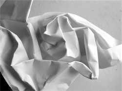 paper crumpled