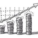 bar chart with coins