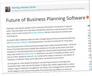 Future of Business Planning 2006